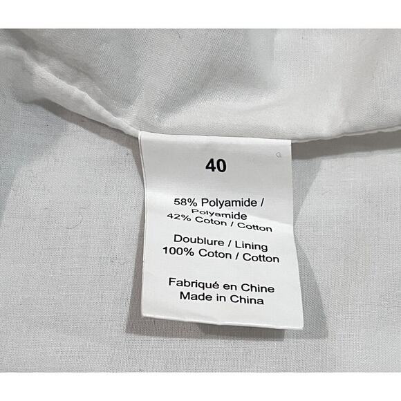 SONIA Rykiel Sheath White Dress US8 FR40 White 3-D Floral Applique Sleeveless - Picture 8 of 9